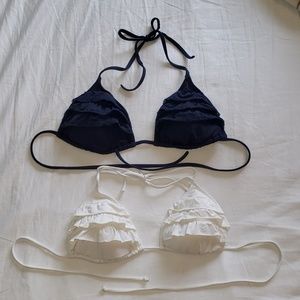 2 pack deal - bikini tops navy and white